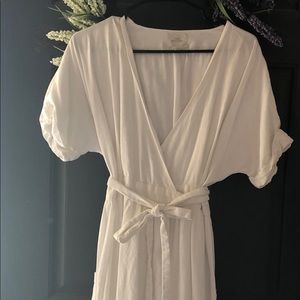 White linen dress